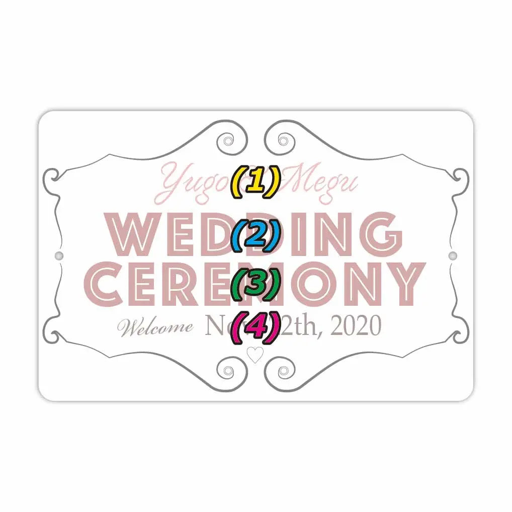 [Insegna rettangolare] Lavagna di benvenuto per matrimonio – Rosa / Insegna originale americana (circa 20x30 cm)