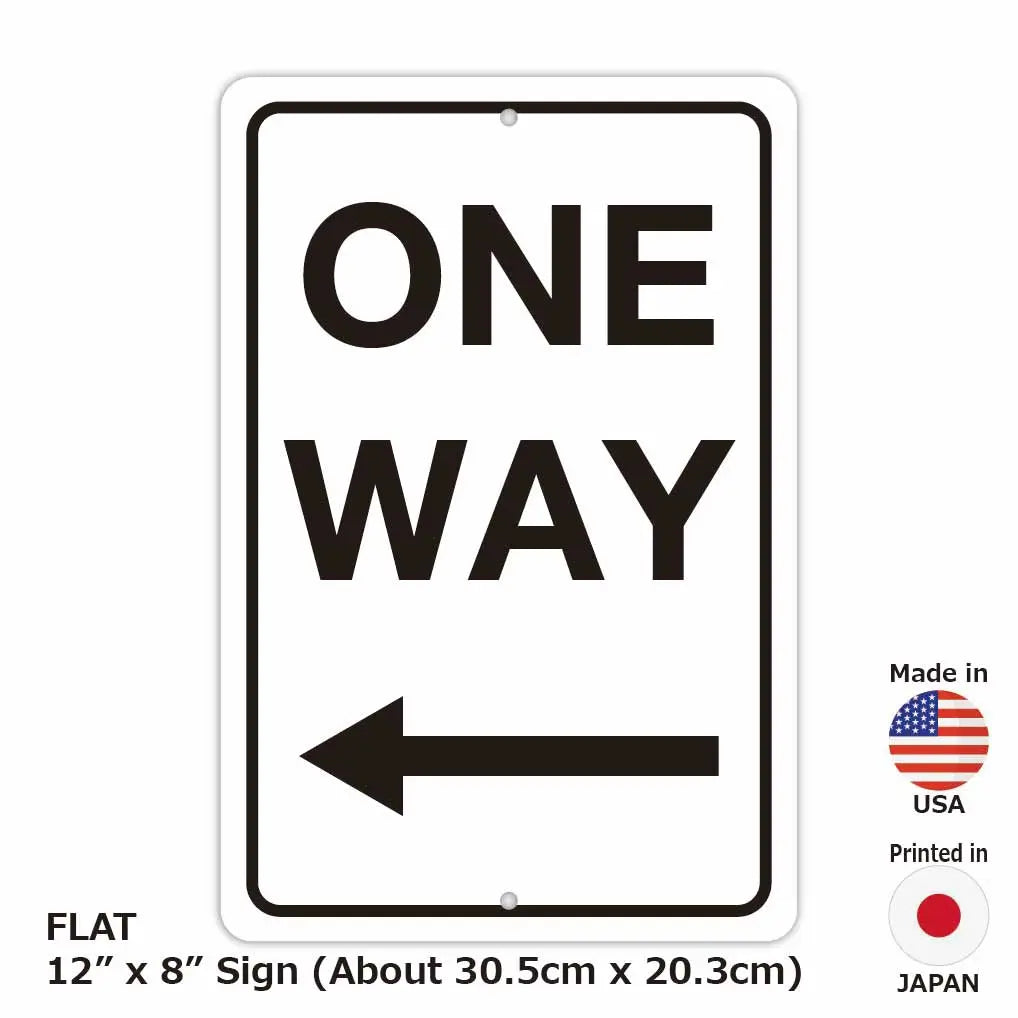 【Insegna rettangolare】Senso unico/Insegna originale americana (circa 20x30 cm)