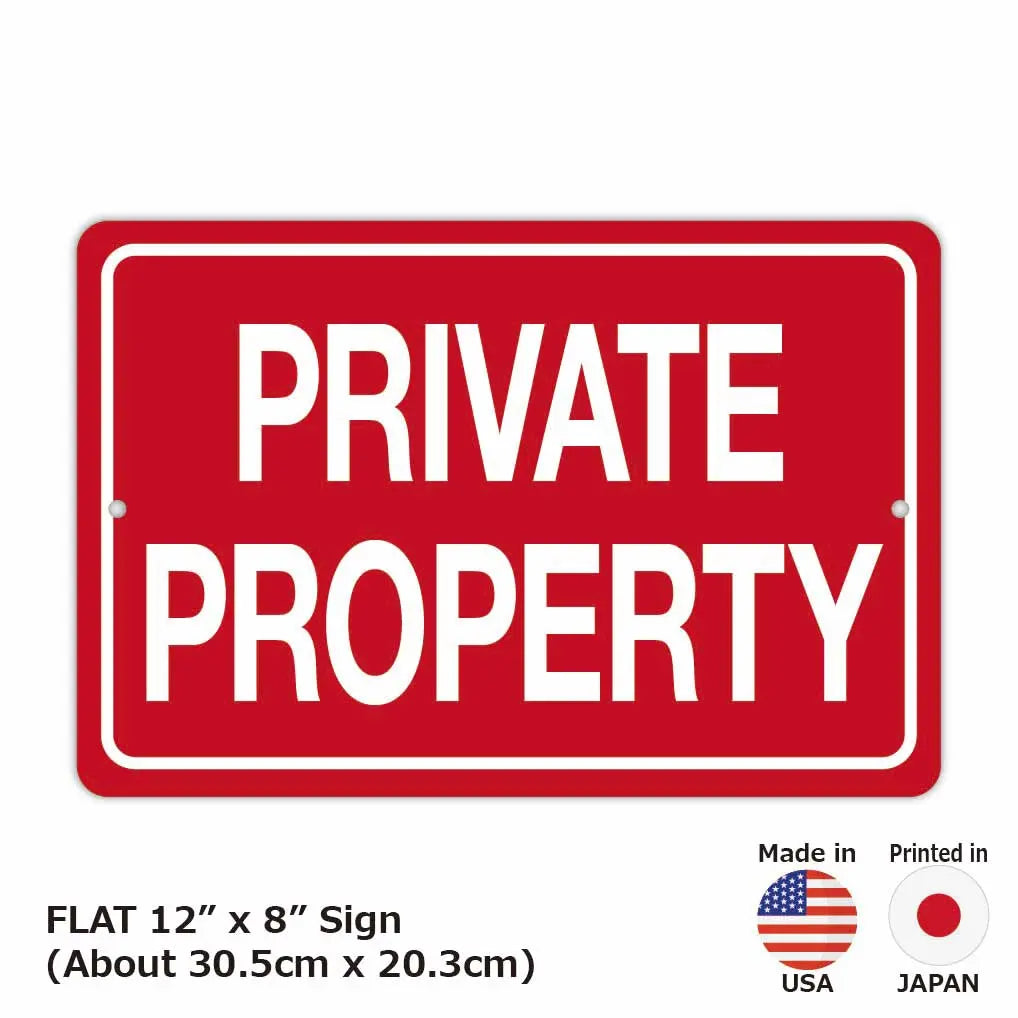 【Cartello Rettangolare】Proprietà privata/Cartello originale americano (circa 20x30 cm)