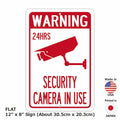 【Targa Rettangolare】Attenzione! Telecamere di sicurezza in funzione/Targa originale americana (circa 20x30 cm)