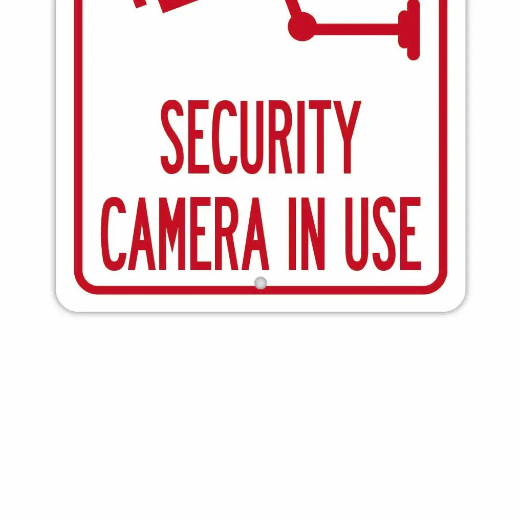 【Targa Rettangolare】Attenzione! Telecamere di sicurezza in funzione/Targa originale americana (circa 20x30 cm)