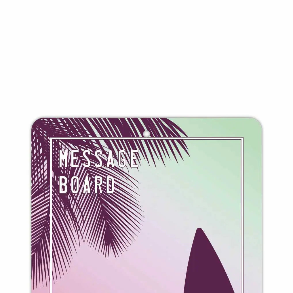 【Insegna rettangolare】Messaggio a bordo – Surf / Insegna originale Made in USA (circa 20x30cm)