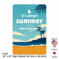 [Insegna rettangolare] Palma e spiaggia / Insegna originale americana (circa 20x30 cm)