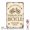 [Cartello rettangolare] Classica insegna parcheggio bici/Cartello originale americano (circa 20x30 cm)