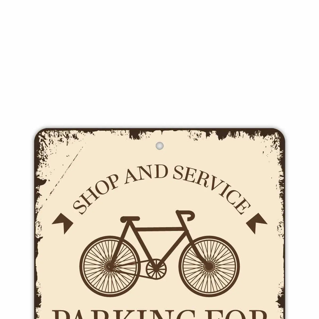 [Cartello rettangolare] Classica insegna parcheggio bici/Cartello originale americano (circa 20x30 cm)
