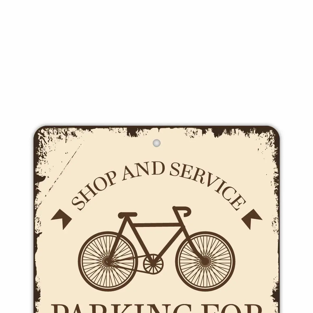 [Cartello rettangolare] Classica insegna parcheggio bici/Cartello originale americano (circa 20x30 cm)
