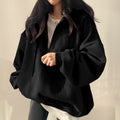 Felpa con cappuccio da donna, autunnale/invernale, pullover, top, con cappuccio, casual, oversize, molto popolare su Instagram