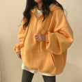 Felpa da donna, autunnale e invernale, pullover, top, con cappuccio, casual, oversize, molto popolare su Instagram