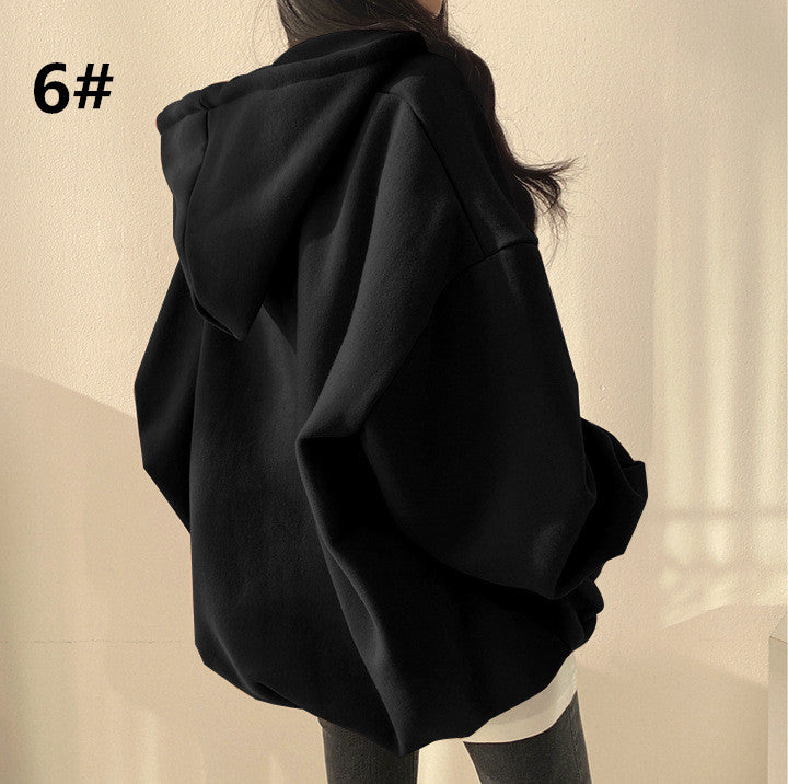 Felpa da donna, autunnale e invernale, pullover, top, con cappuccio, casual, oversize, molto popolare su Instagram