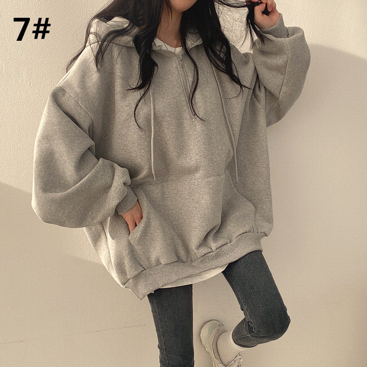 Felpa con cappuccio da donna, autunnale/invernale, pullover, top, con cappuccio, casual, oversize, molto popolare su Instagram