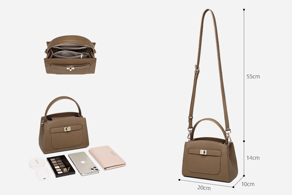 Nuova borsa a tracolla/borsa a mano in vera pelle, elegante, da donna, alla moda
