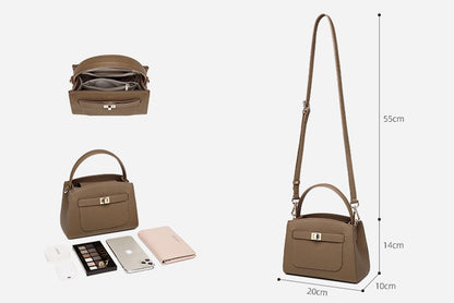 Nuova borsa a tracolla/borsa a mano in vera pelle, elegante, da donna, alla moda