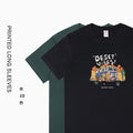 T-shirt da uomo a maniche corte oversize in cotone 100% da 230g, con stampa, stile streetwear, top primavera-estate, disponibile in 10 colori