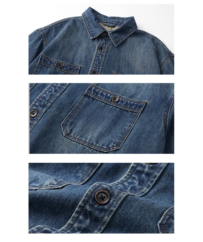 Camicia di jeans unisex da uomo, stile streetwear, capospalla, primavera autunno, nuova collezione 2025★ Sconto 10% ancora per 5 giorni!
