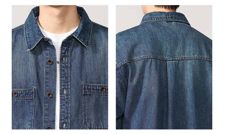 Camicia di jeans unisex da uomo, stile streetwear, capospalla, primavera autunno, nuova collezione 2025★ Sconto 10% ancora per 5 giorni!