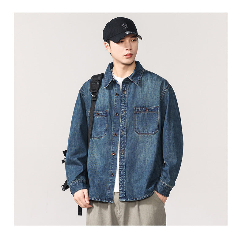 Camicia di jeans unisex da uomo, stile streetwear, capospalla, primavera autunno, nuova collezione 2025★ Sconto 10% ancora per 5 giorni!