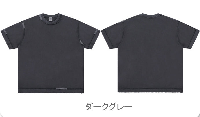 メンズ ビンテージ風 半袖 Tシャツ 男女兼用 ストリート系 トップス 春秋 2025新作★