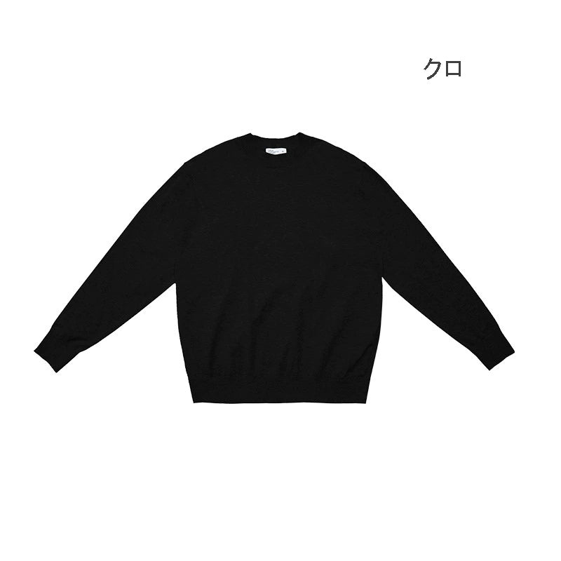 Maglione girocollo unisex a tinta unita a maniche lunghe, stile streetwear, top autunnale e invernale 2025, nuova collezione★Disponibile in 3 colori