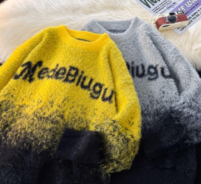 Maglione girocollo da uomo per autunno/inverno, stile retrò