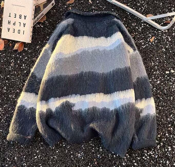 秋冬トップス メンズ ニット セーター ポロ襟 防寒
