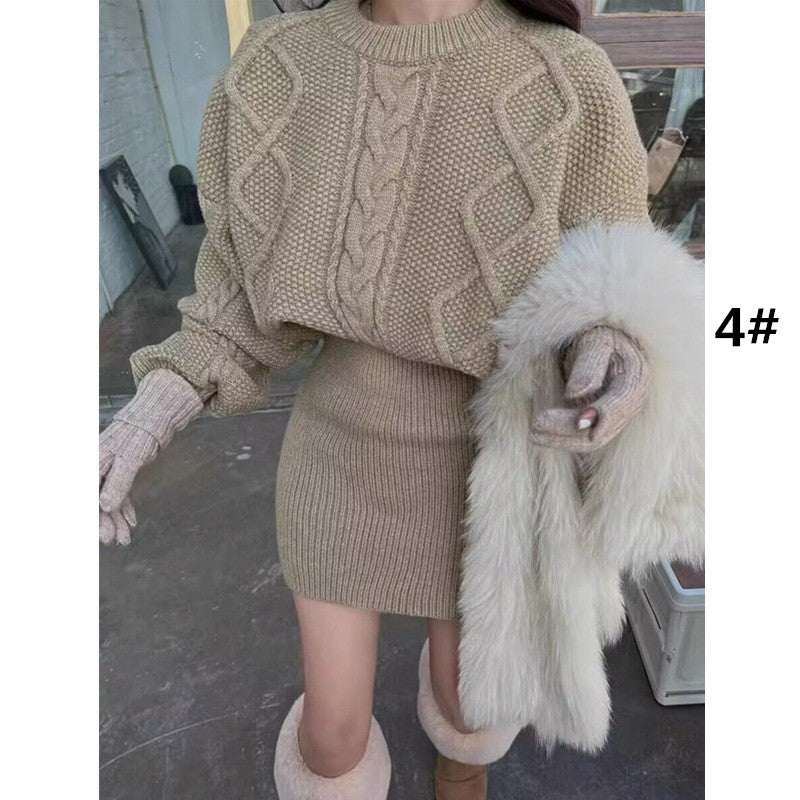 Abito in maglia, abito, maglieria, tunica, maniche lunghe, autunno e inverno, casual, abito in maglia