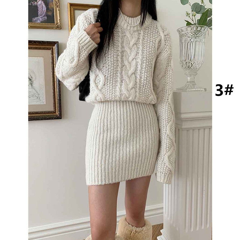 Abito in maglia, abito, maglieria, tunica, maniche lunghe, autunno e inverno, casual, abito in maglia