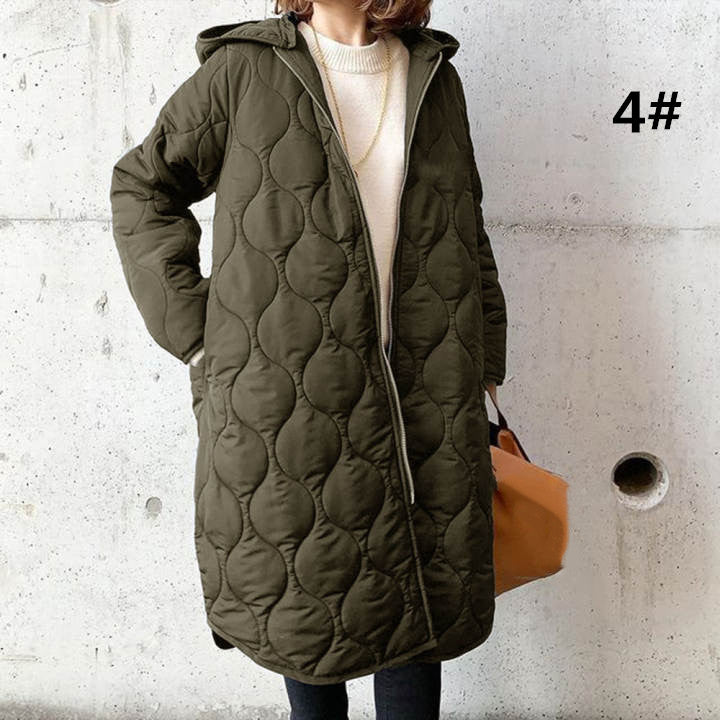 コート 秋冬新作 レディース 中綿コート アウター ロングコート キルティング 帽子付き 防寒服  3