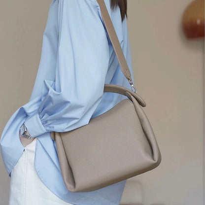 Novità 2026 Borsa a tracolla in vera pelle, borsa a mano, borsa 2WAY, da portare a spalla o a tracolla, da donna, elegante.