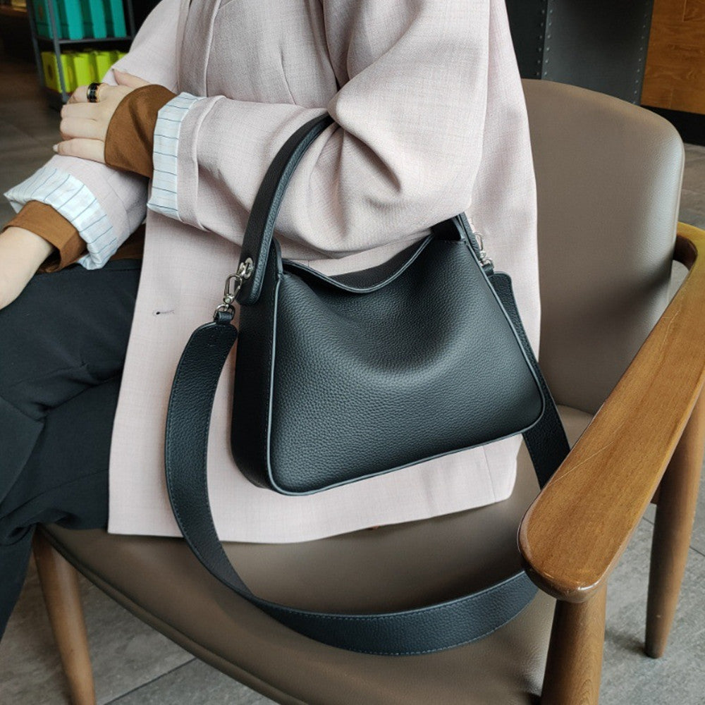 Novità 2026 Borsa a tracolla in vera pelle, borsa a mano, borsa 2WAY, da portare a spalla o a tracolla, da donna, elegante.