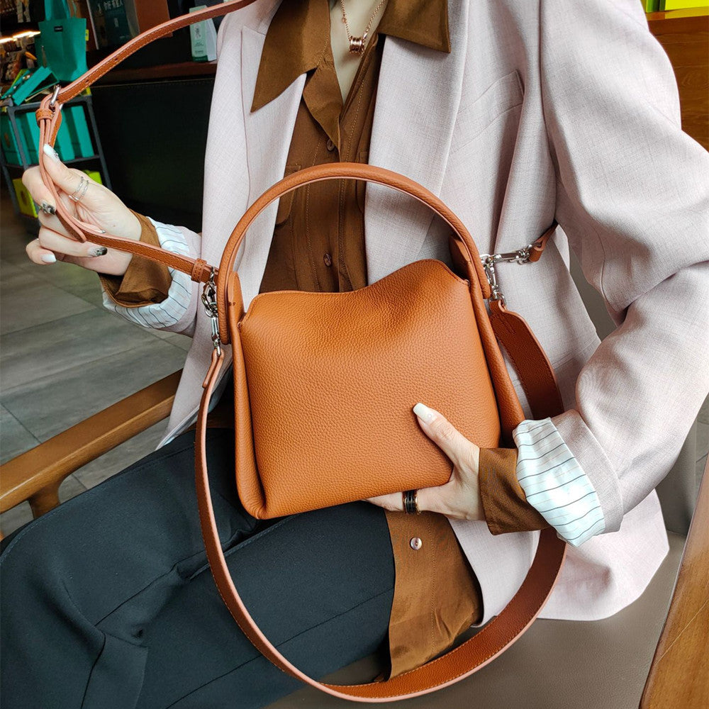 Novità 2026 Borsa a tracolla in vera pelle, borsa a mano, borsa 2WAY, da portare a spalla o a tracolla, da donna, elegante.