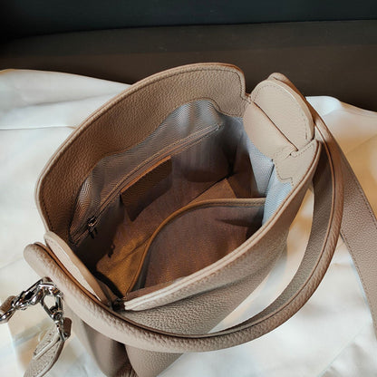 Novità 2026 Borsa a tracolla in vera pelle, borsa a mano, borsa 2WAY, da portare a spalla o a tracolla, da donna, elegante.