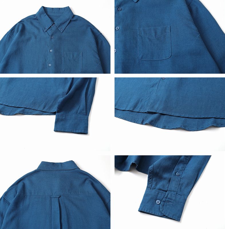 Camicia da uomo a maniche lunghe tinta unita, unisex, stile streetwear, top primavera/autunno 2026 nuova collezione ★ 3 colori disponibili