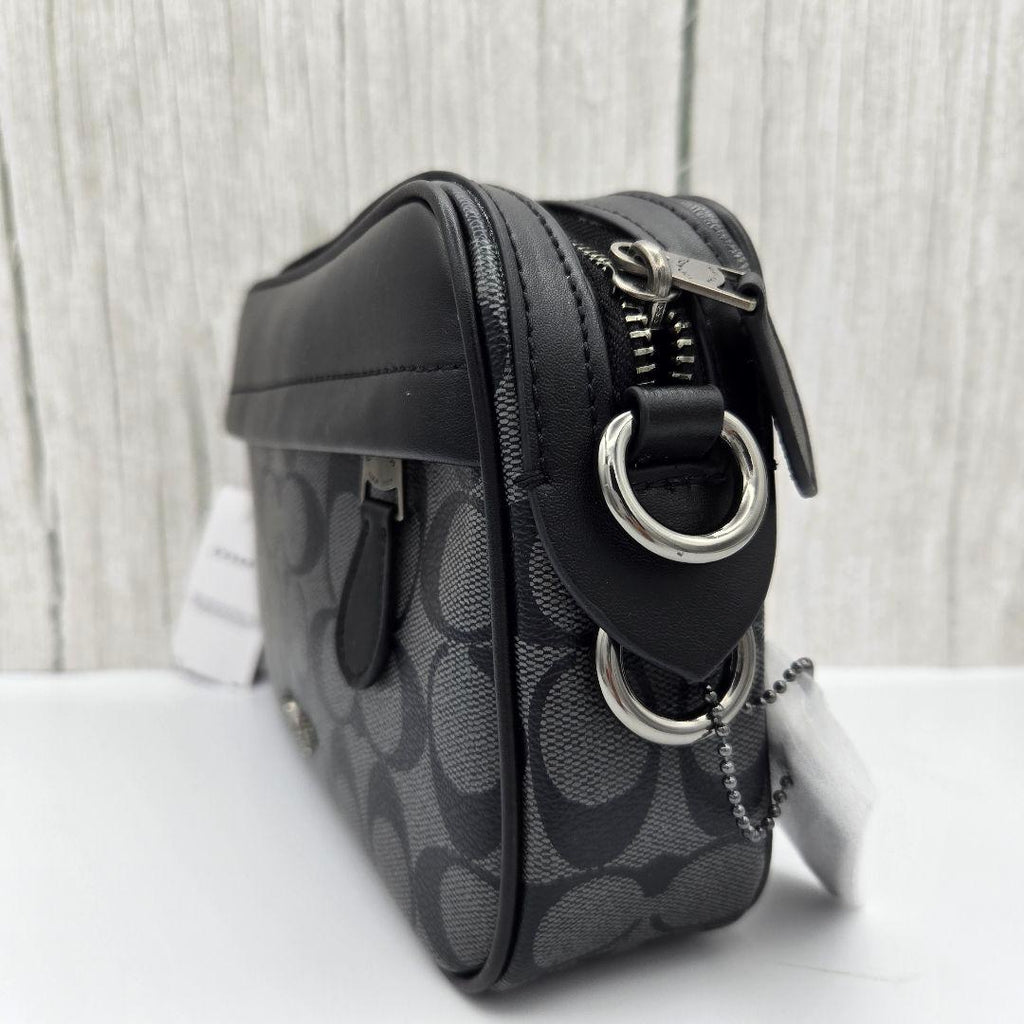 メンズ COACH ショルダーバッグ シグネチャー クロスボディ ブラック