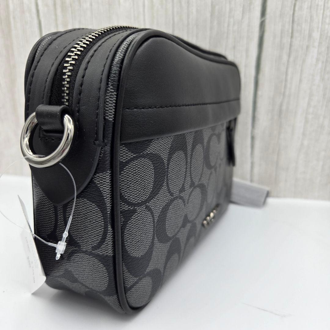 メンズ COACH ショルダーバッグ シグネチャー クロスボディ ブラック