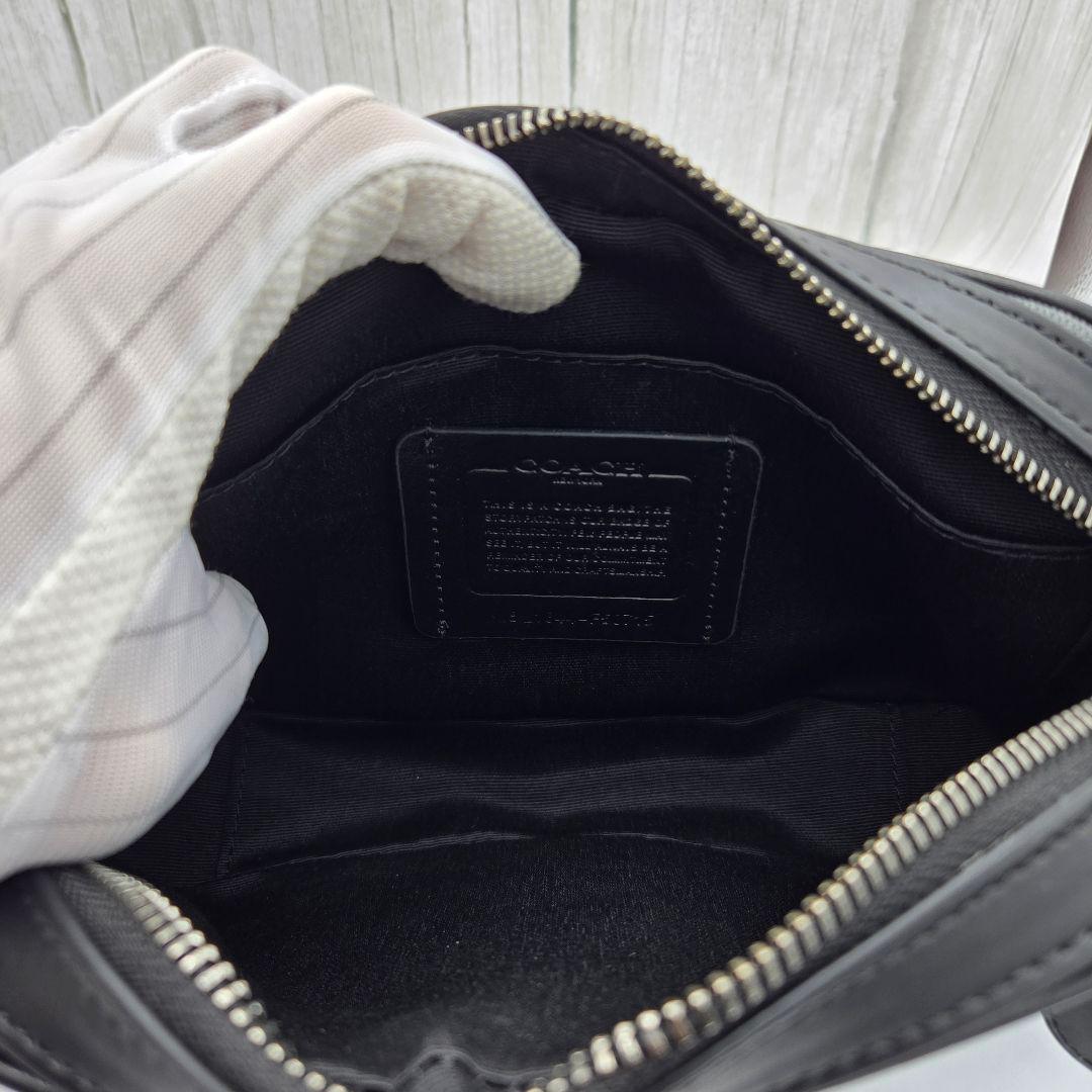 メンズ COACH ショルダーバッグ シグネチャー クロスボディ ブラック