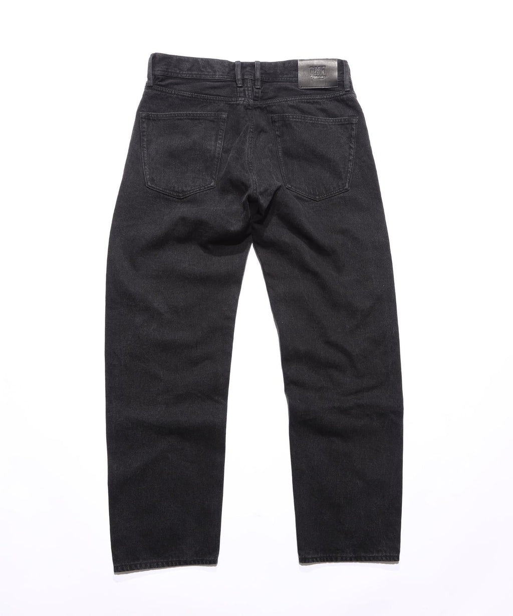 12oz SOFT BLACK DENIM 5P STRAIGHT