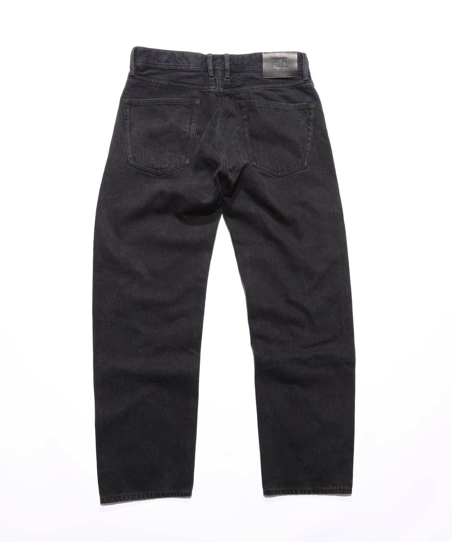 JEANS DRITTI 5 TASCHE IN DENIM NERO MORBIDO 12 once