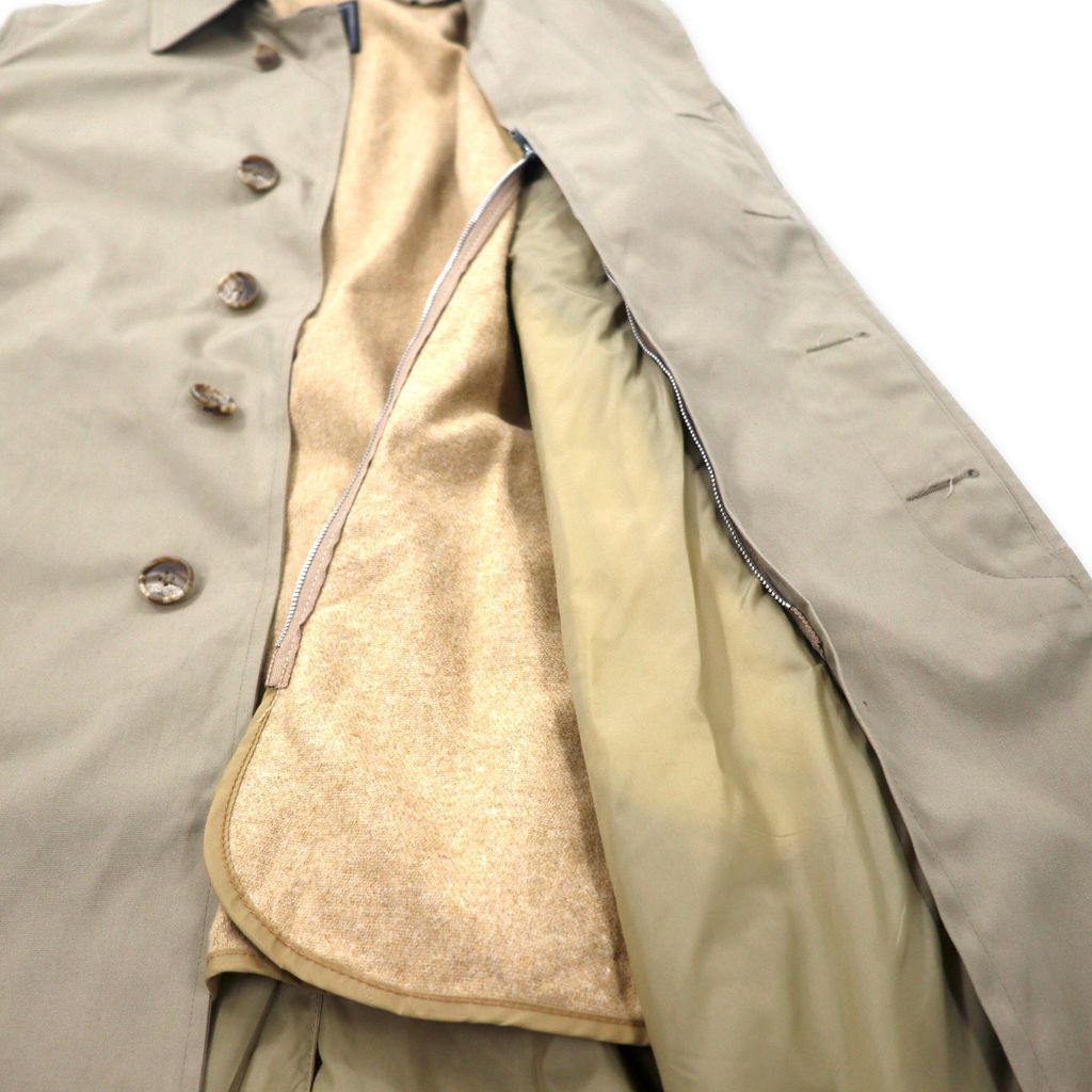BOTANY 500 USA, anni '80, trench coat, taglia 44, beige, poliestere cotone, fodera in tweed removibile