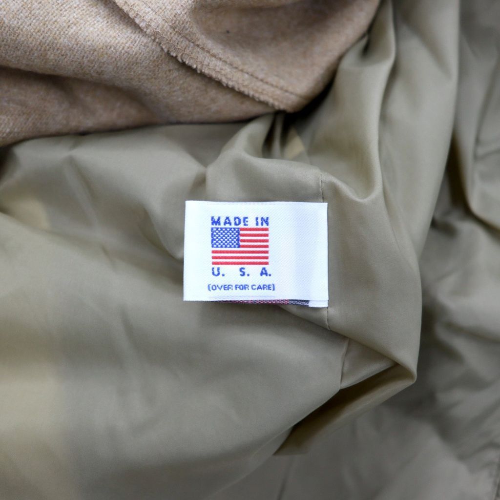 BOTANY 500 USA, anni '80, trench coat, taglia 44, beige, poliestere cotone, fodera in tweed removibile
