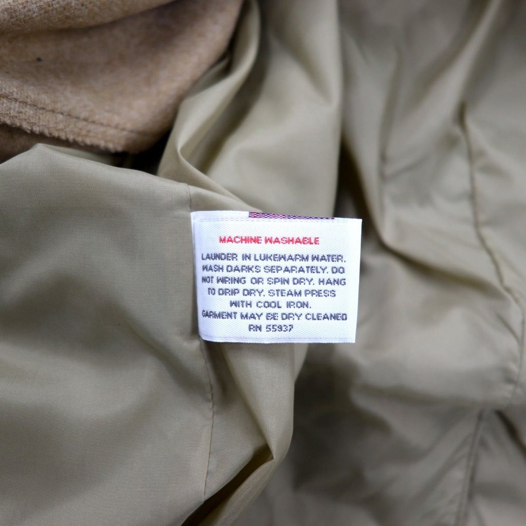 BOTANY 500 USA, anni '80, trench coat, taglia 44, beige, poliestere cotone, fodera in tweed removibile