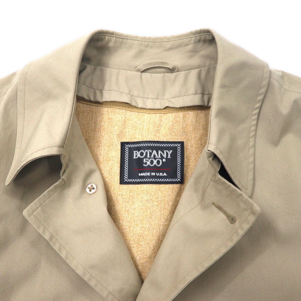 BOTANY 500 USA, anni '80, trench coat, taglia 44, beige, poliestere cotone, fodera in tweed removibile