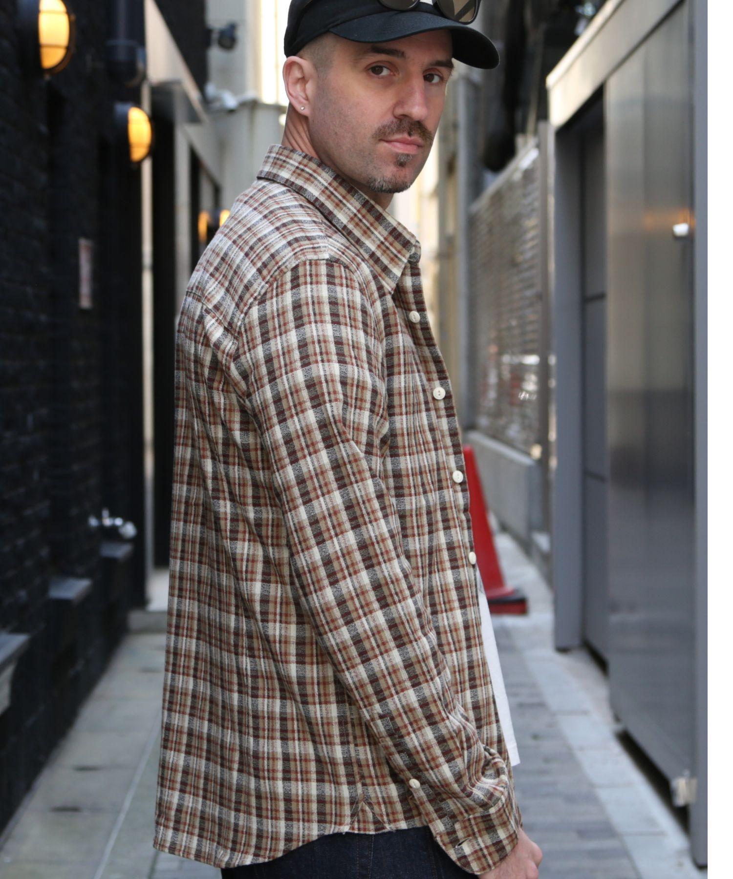 CAMICIA MORBIDA A MANICHE LUNGHE CON FANTASIA A QUADRI COUNTRY