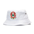 CAPPELLO ALLA PESCATORE CON LOGO A CERCHIO / BIANCO
