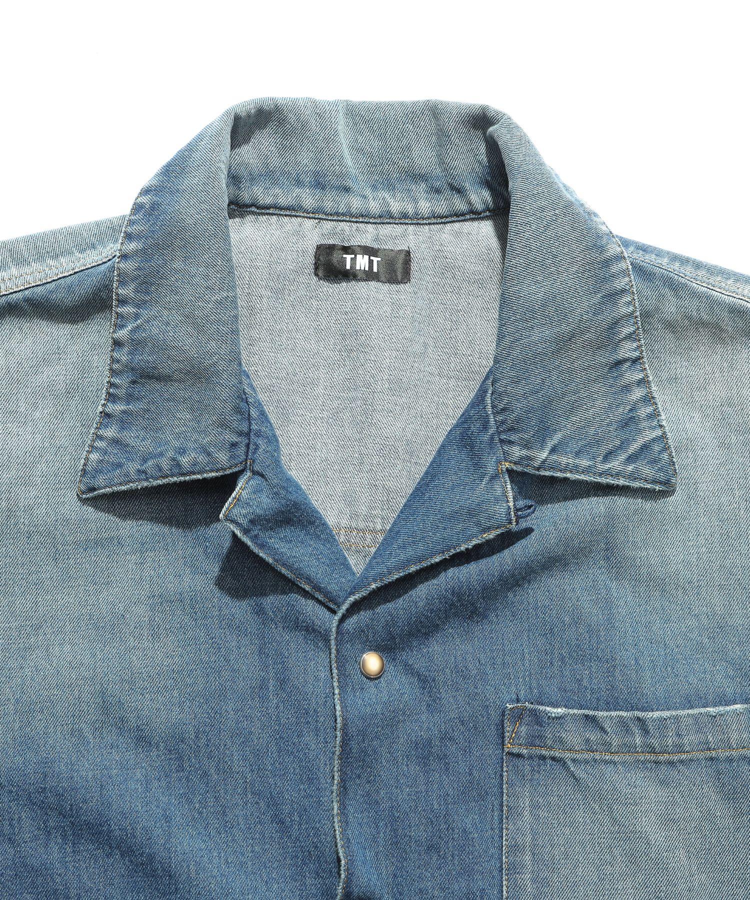 Camicia a maniche corte in denim 10oz (oversize)