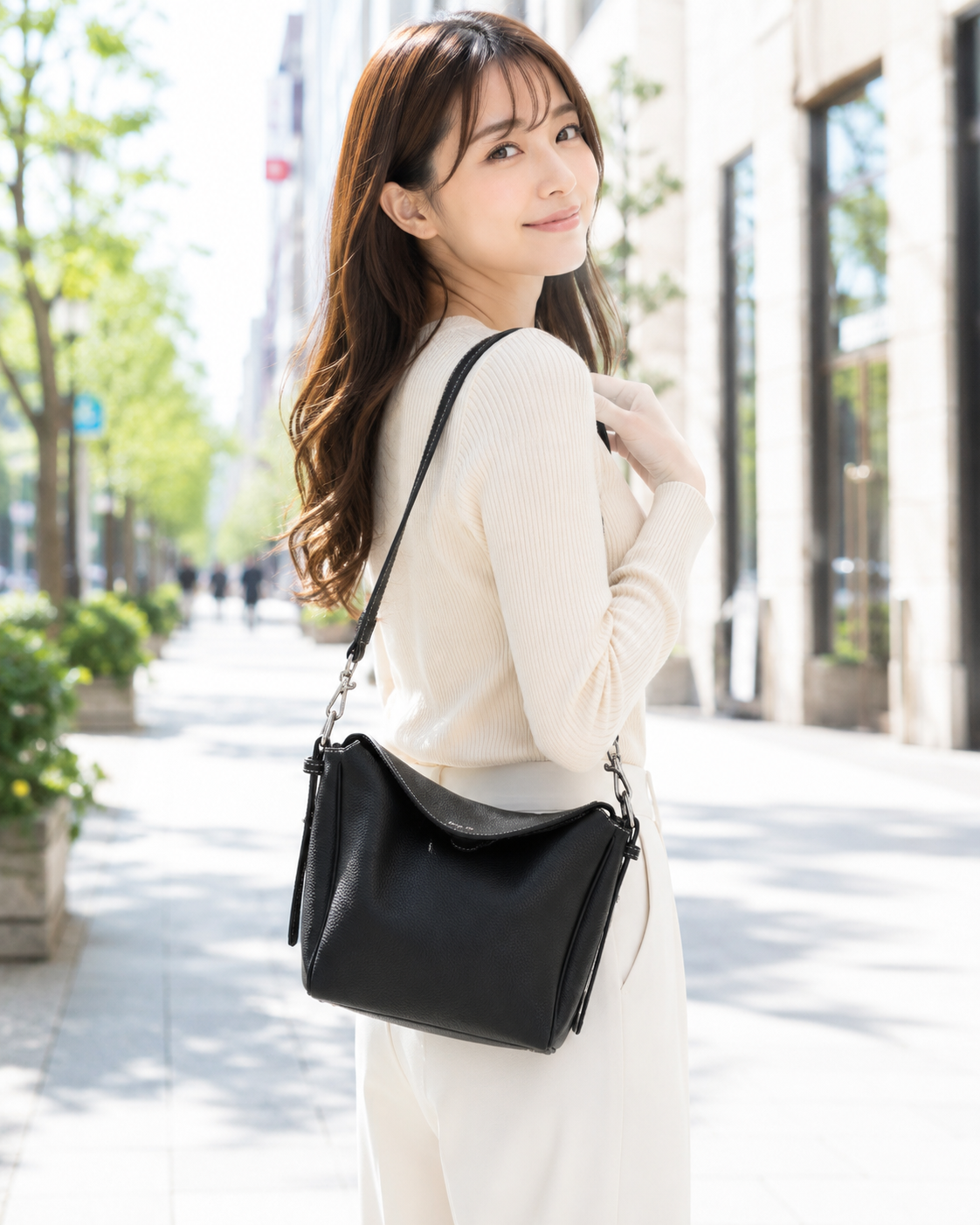 APEDE MOD アペードモッド セミショルダー CUBE BAG 2WAY レディース ブラック