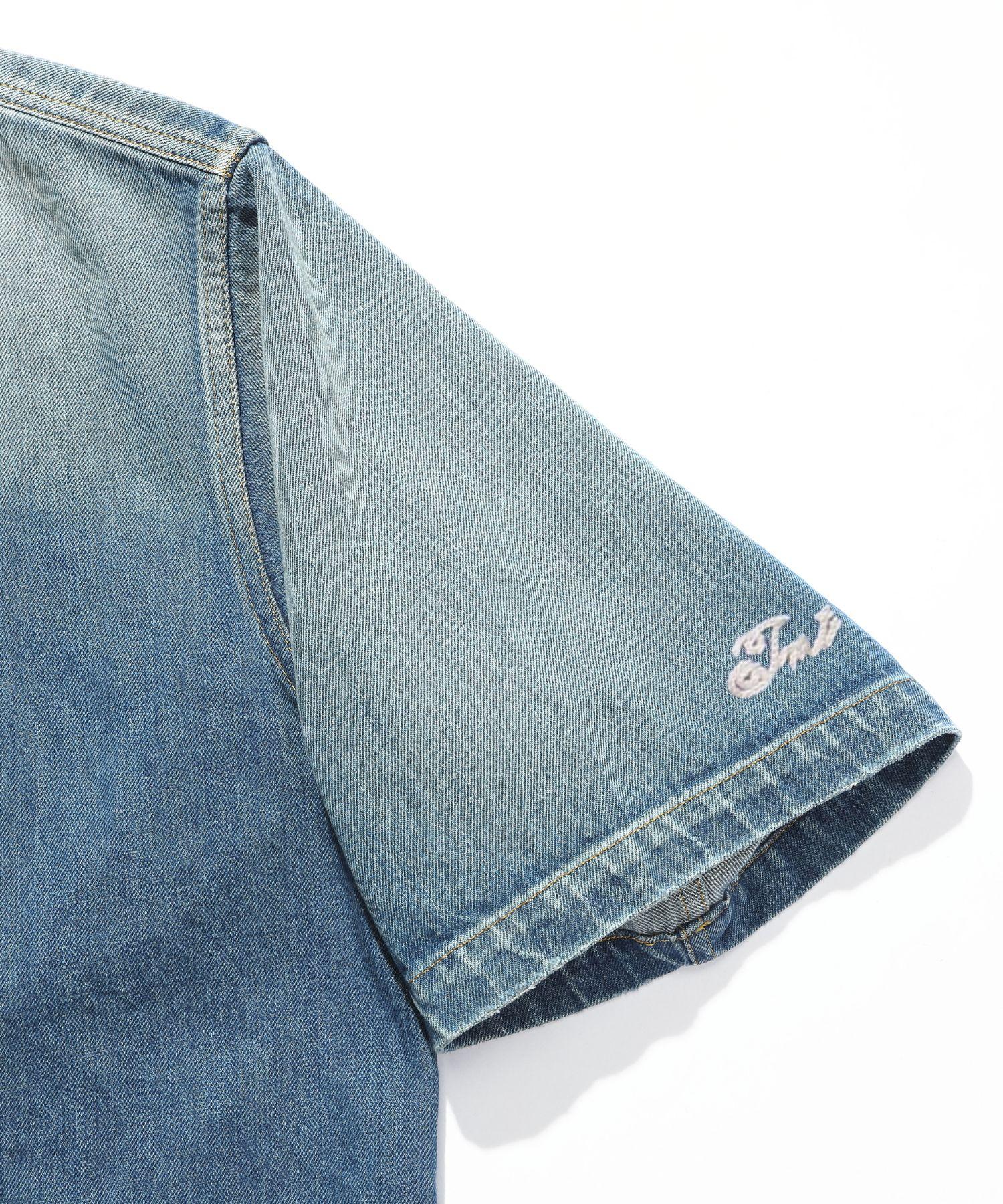 Camicia a maniche corte in denim 10oz (oversize)
