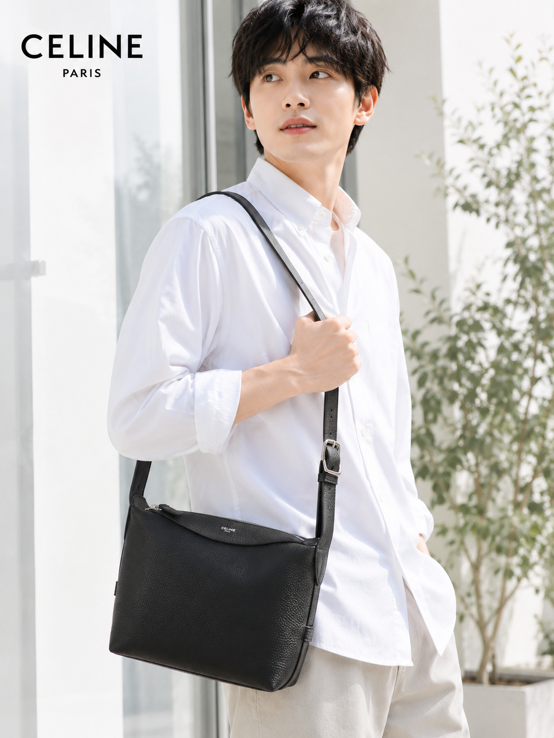 CELINE セリーヌ HARRY ハリー クロスボディバッグ ショルダーバッグ 12233 3GT7 38SI メンズ ブラック