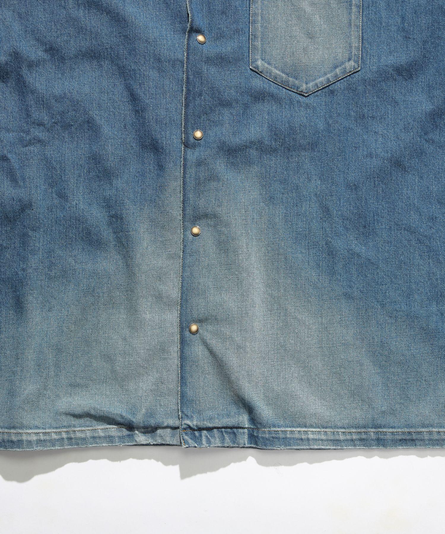 Camicia a maniche corte in denim 10oz (oversize)