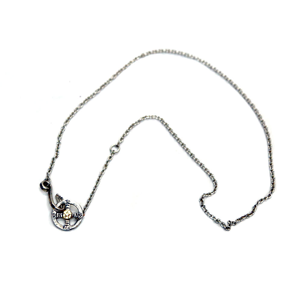 EAGLEHOOK&CIRCLE CHAIN(LONG)/SILVER