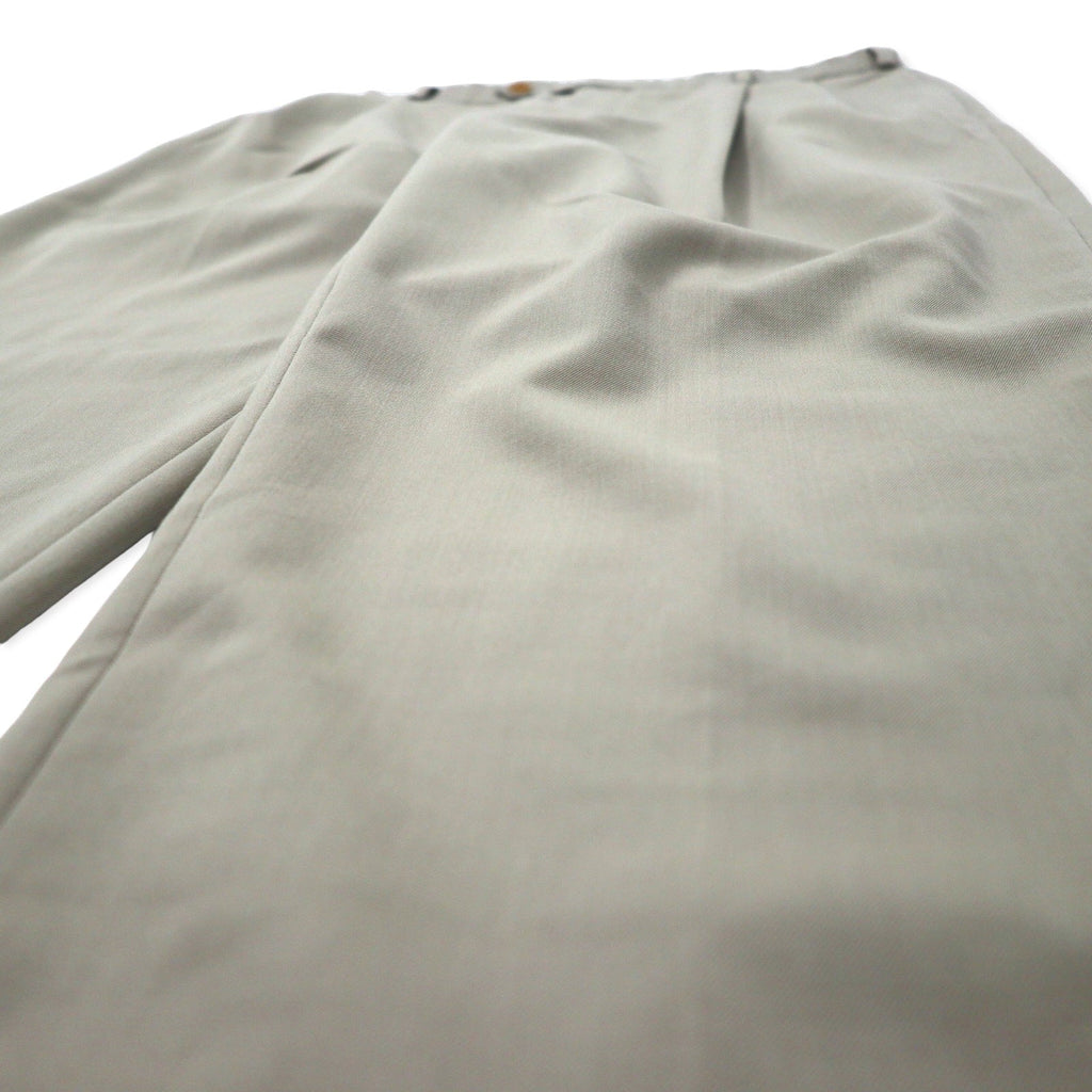 346 BROOKS BROTHERS 2タック ワイド スラックスパンツ 36 ベージュ ウール MADISON FIT